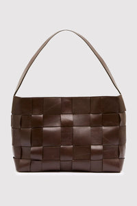 Woven Mini Tote, Chocolate