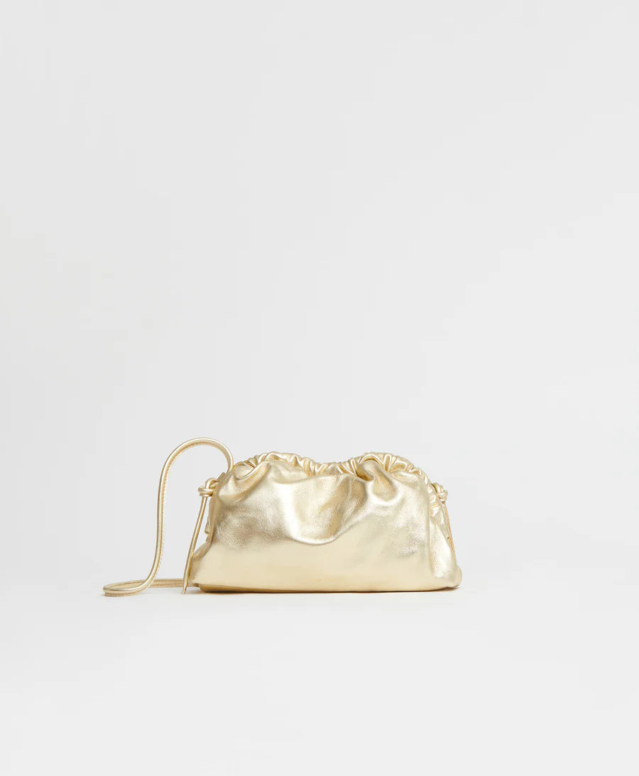 Mini Cloud Clutch, Gold