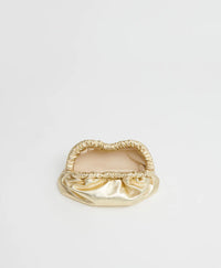 Mini Cloud Clutch, Gold