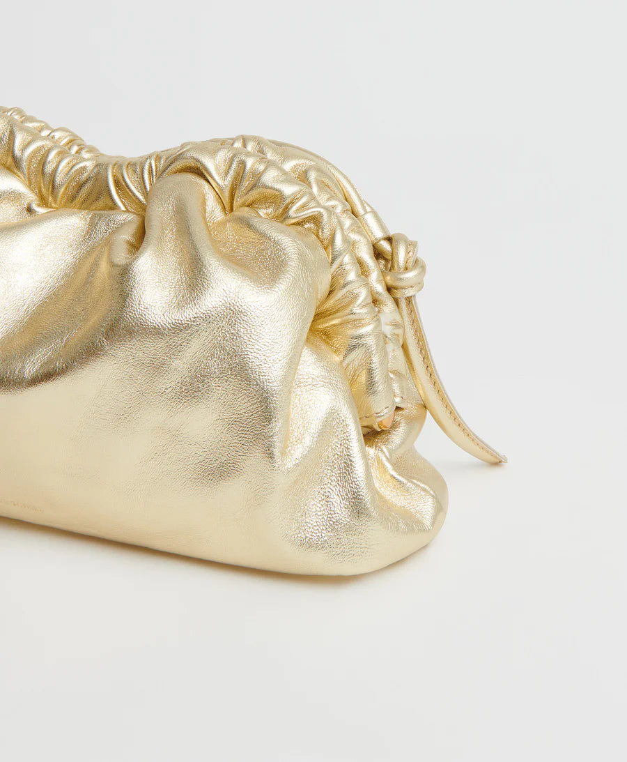 Mini Cloud Clutch, Gold