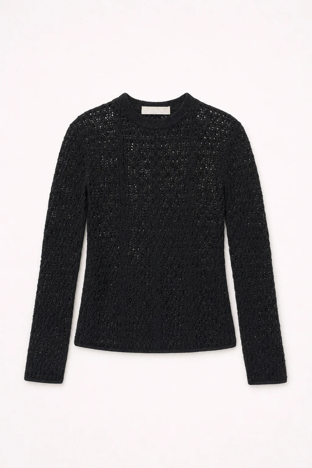 Marlo Fine Knit Top, Black