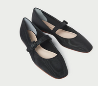 Ginger Mary Jane Flat, Black Moire