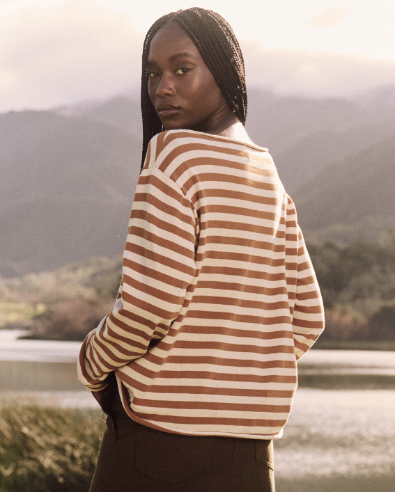 The Sailor Sweater, Camel Stripe