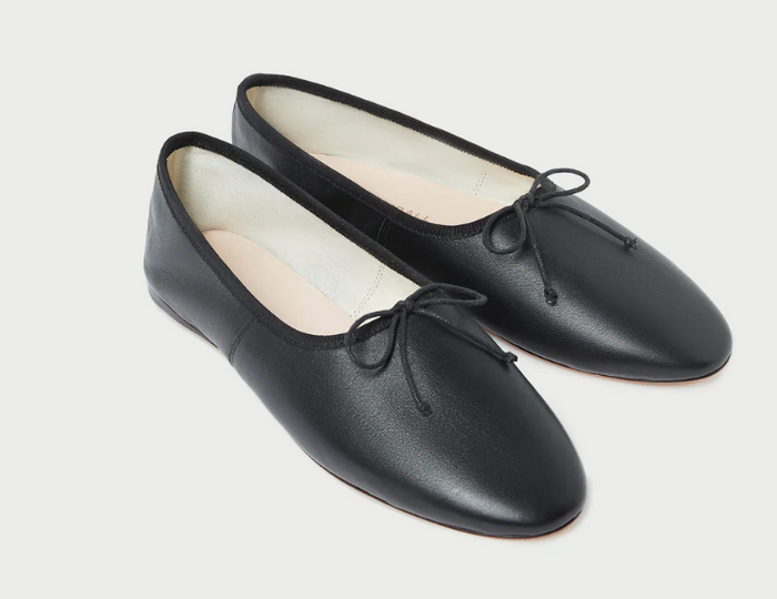 Landon Ballet Flat, Black Leather