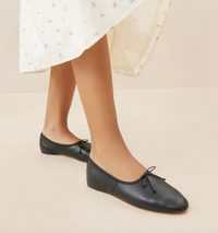 Landon Ballet Flat, Black Leather