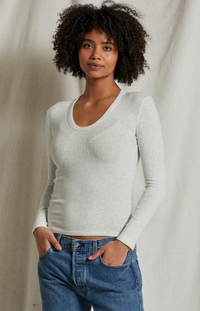 Whitney Sweater Tee, Heather Ash