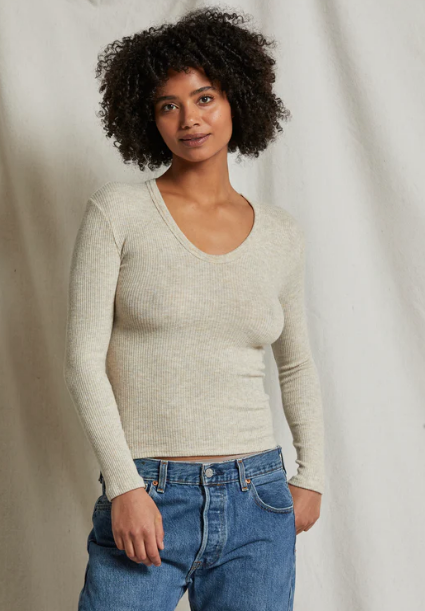 Whitney Sweater Tee, Oatmeal