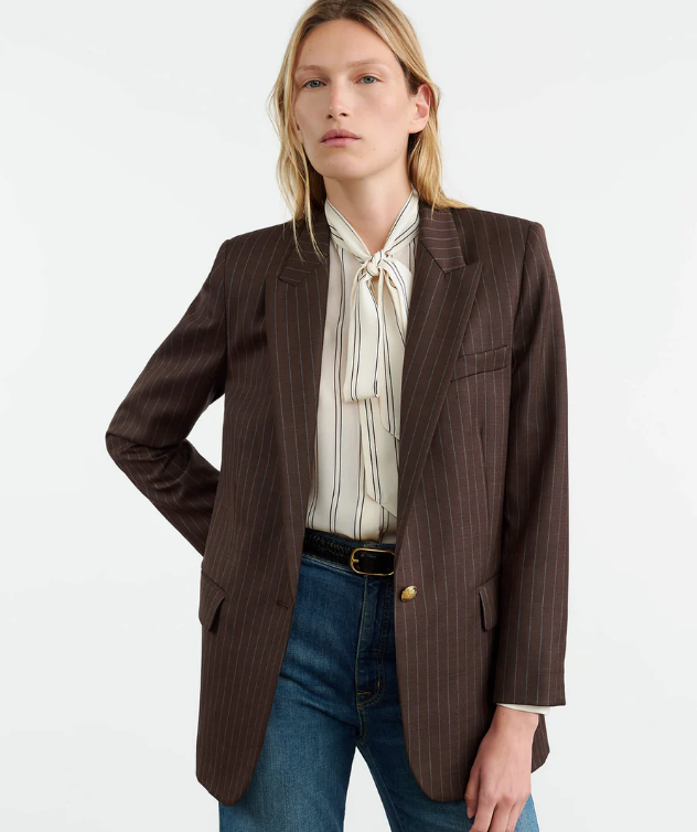 Diane Blazer, Brown Pinstripe