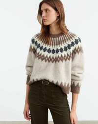 Alena Sweater, Oatmeal Fairisle