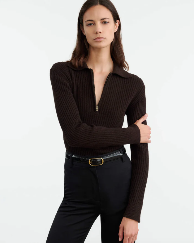 Braxton Sweater, Dark Brown