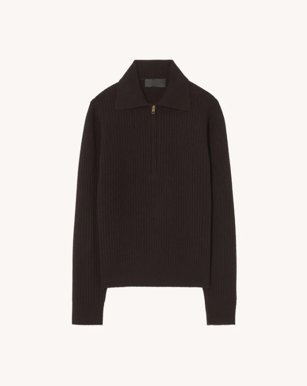 Braxton Sweater, Dark Brown