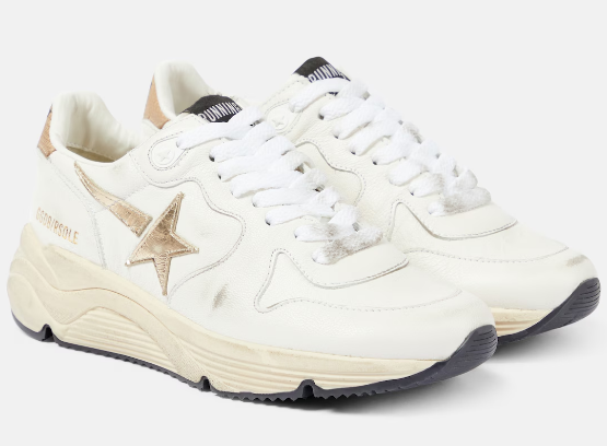 Running Sole, White/Gold/Beige