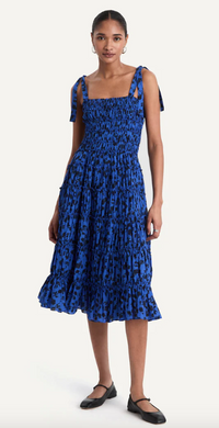 Galet Dress, Cobalt Ink Floral