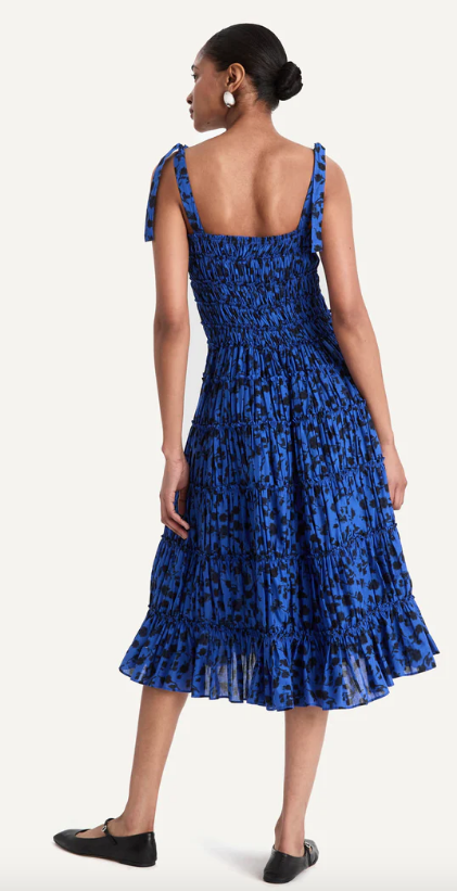 Galet Dress, Cobalt Ink Floral