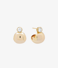 Bezel Gold Earring