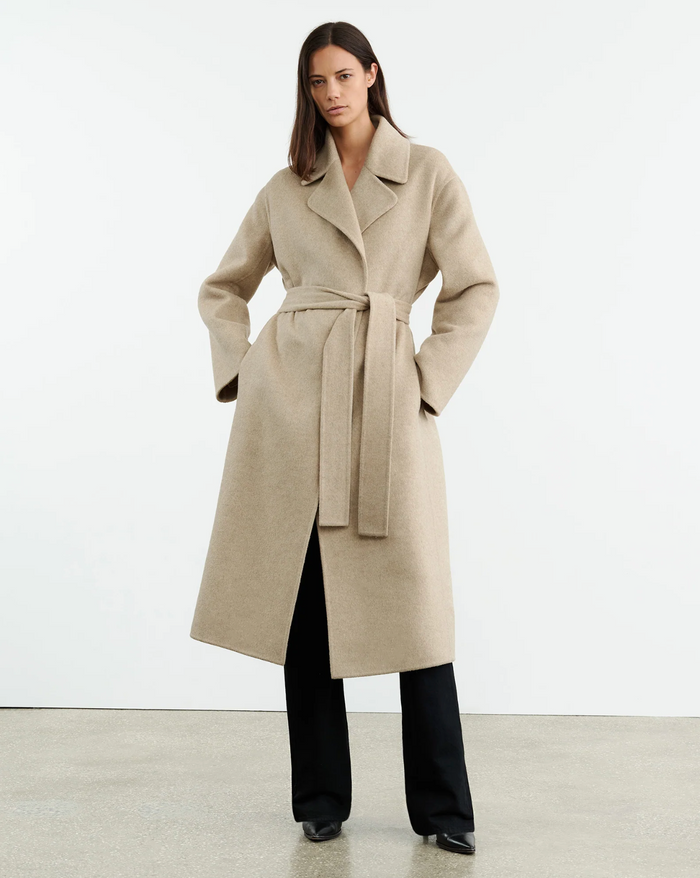 Jarel Wrap Coat, Hazelnut