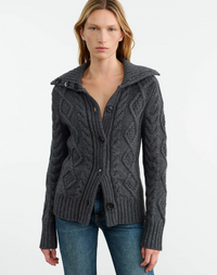 Allegra Cardigan, Dark Grey Melange