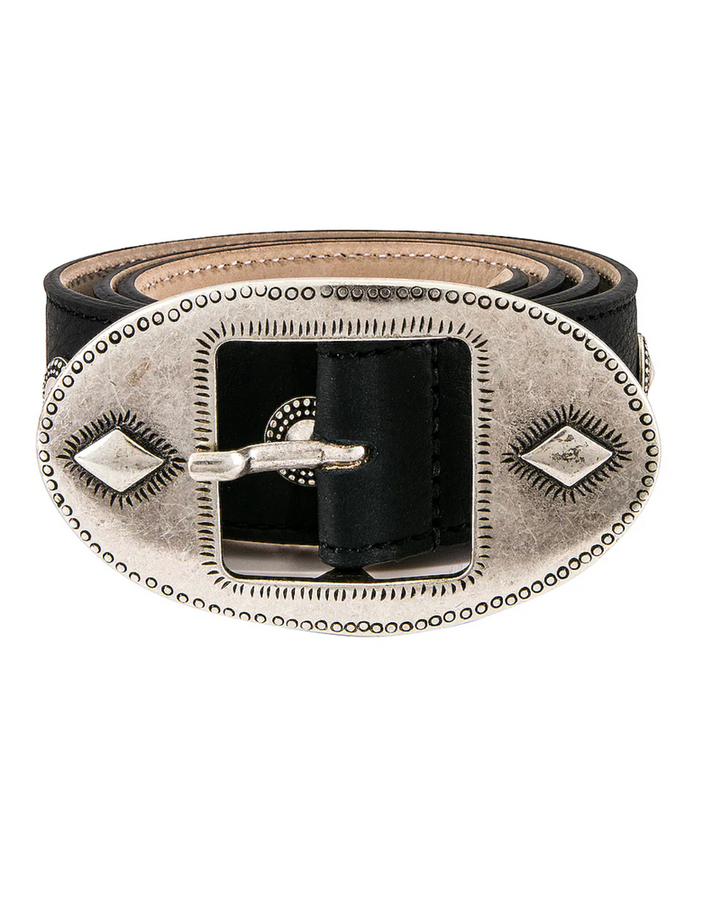 Zephyr Belt, Black Silver