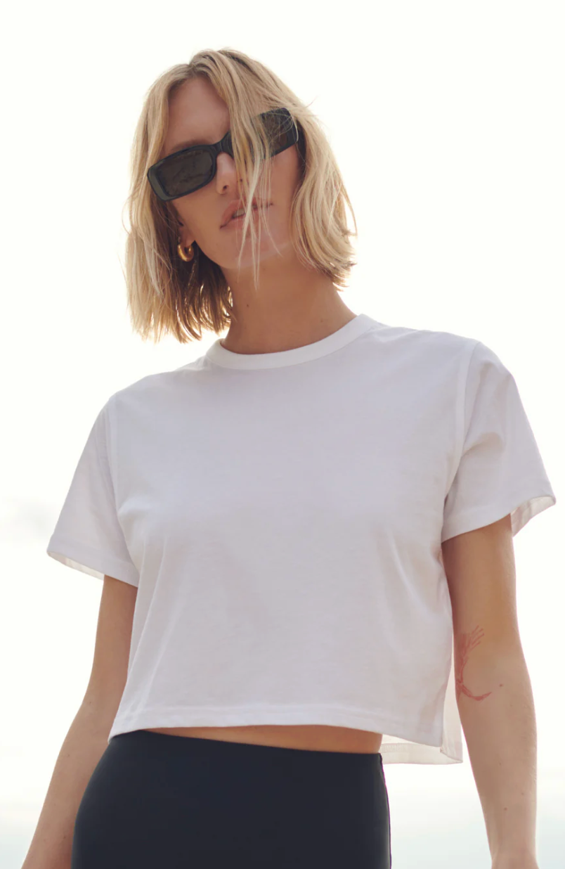The Cropped Perfect Tee, White