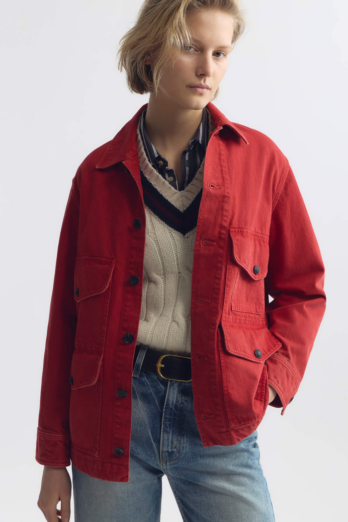 Leroy Cotton Jacket, Scarlet