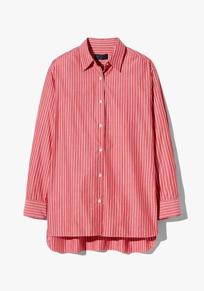 Yorke Shirt, Red White Stripe