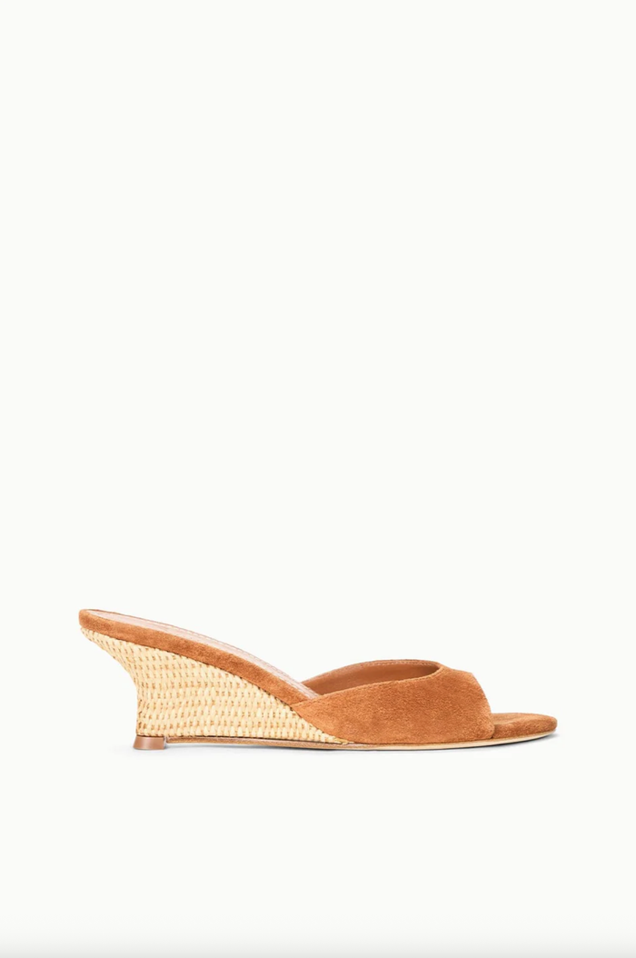 Staud Shoes Brigitte Wedge, Tabac/Natural Soho-Boutique