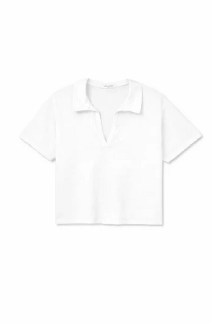 Charlie Tennessee Jersey Collar Shirt, White