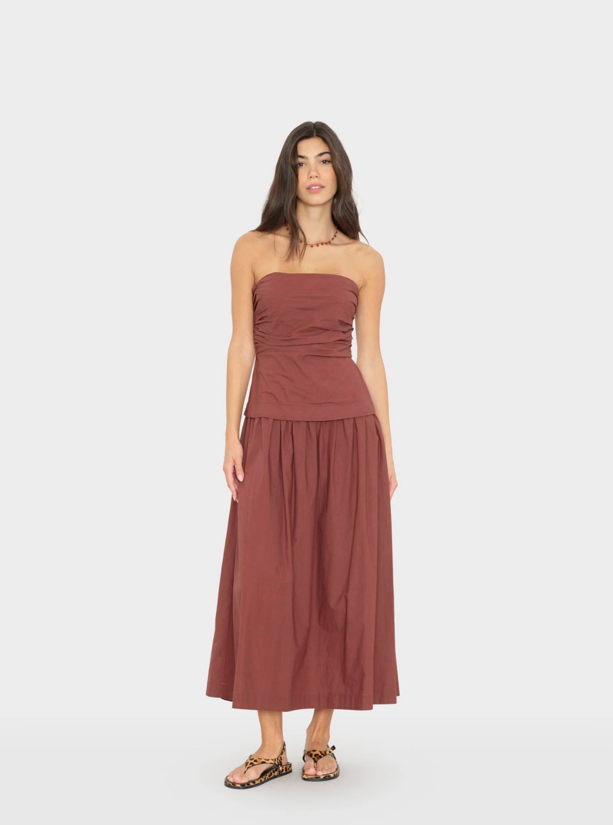 Ciara Dress, Adobe Brown