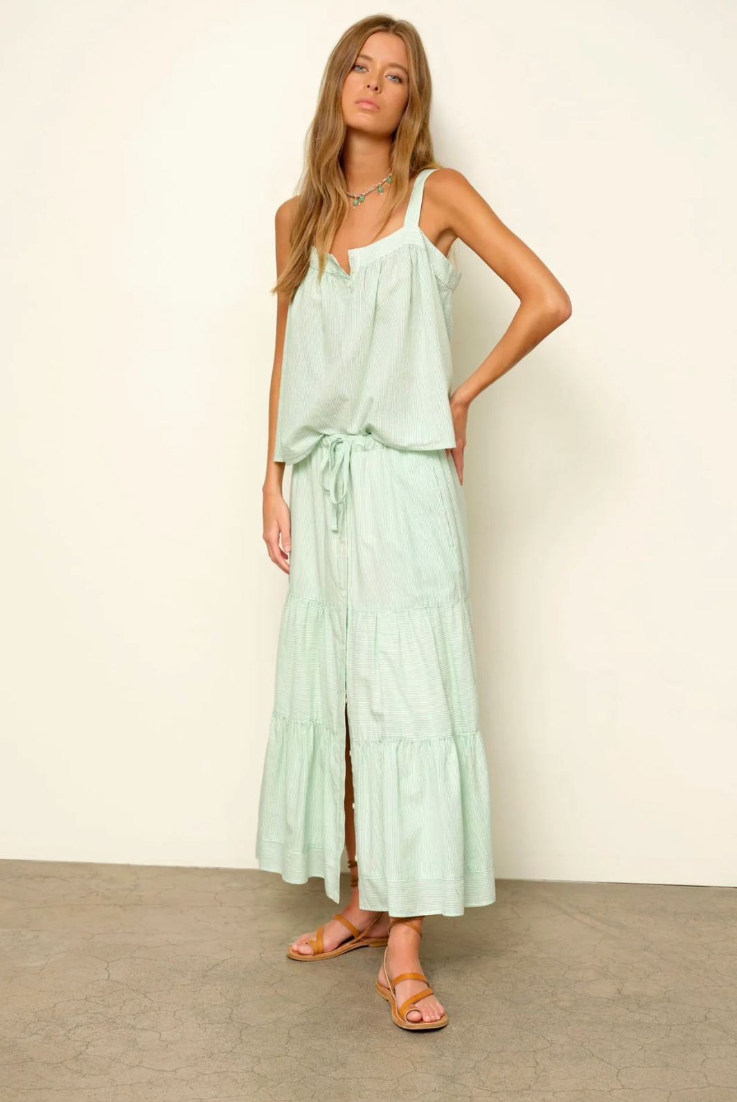 Mckenna Skirt, Fresh Mint Stripe
