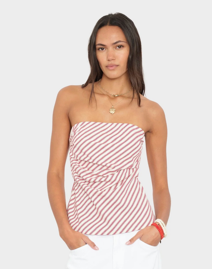 Nora Top, Red Clay Stripe
