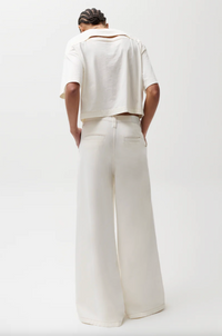 Delphine Pleated Wide Leg, Off White