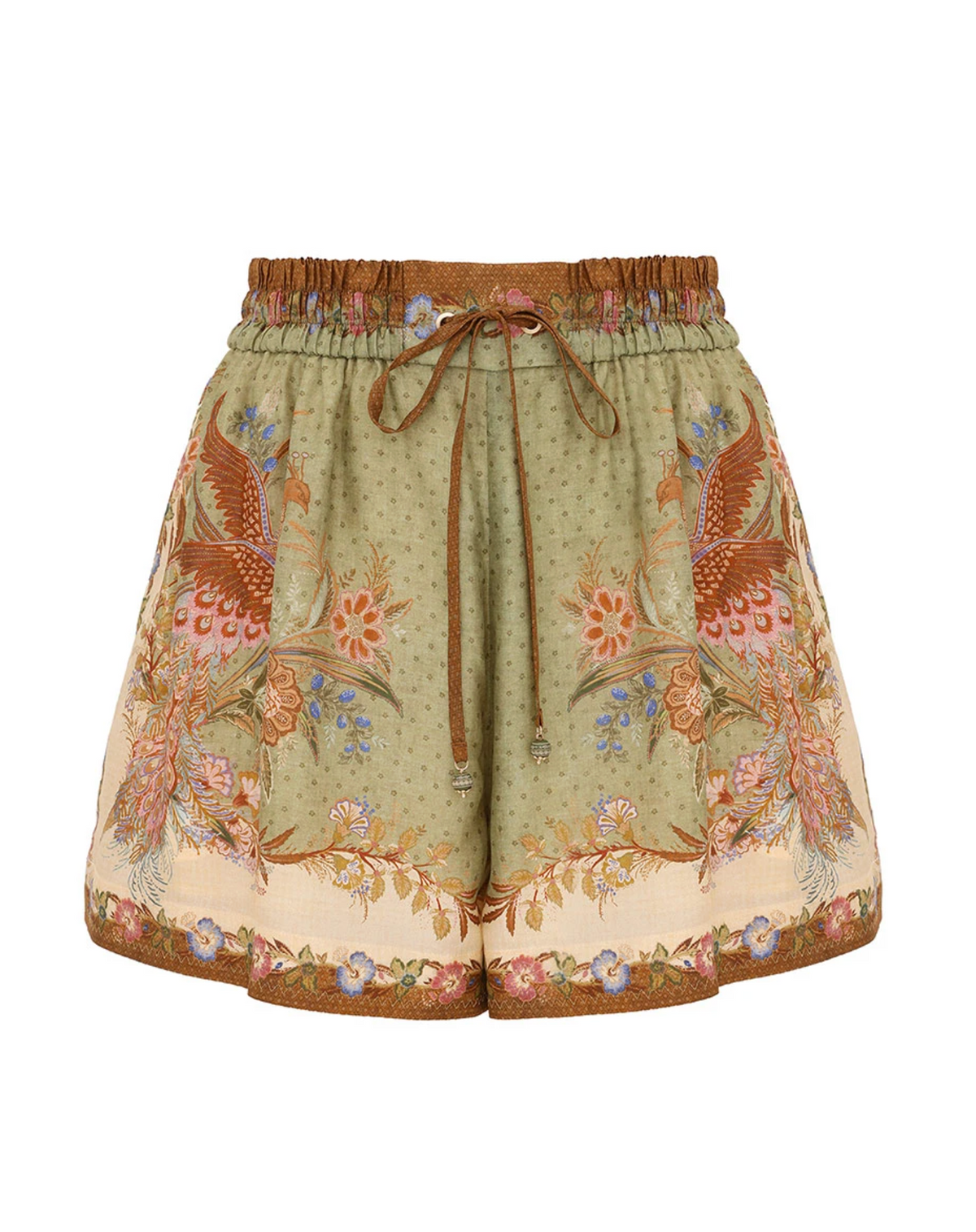 Indra Relaxed Short, Khaki Scarf