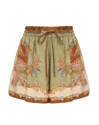 Indra Relaxed Short, Khaki Scarf