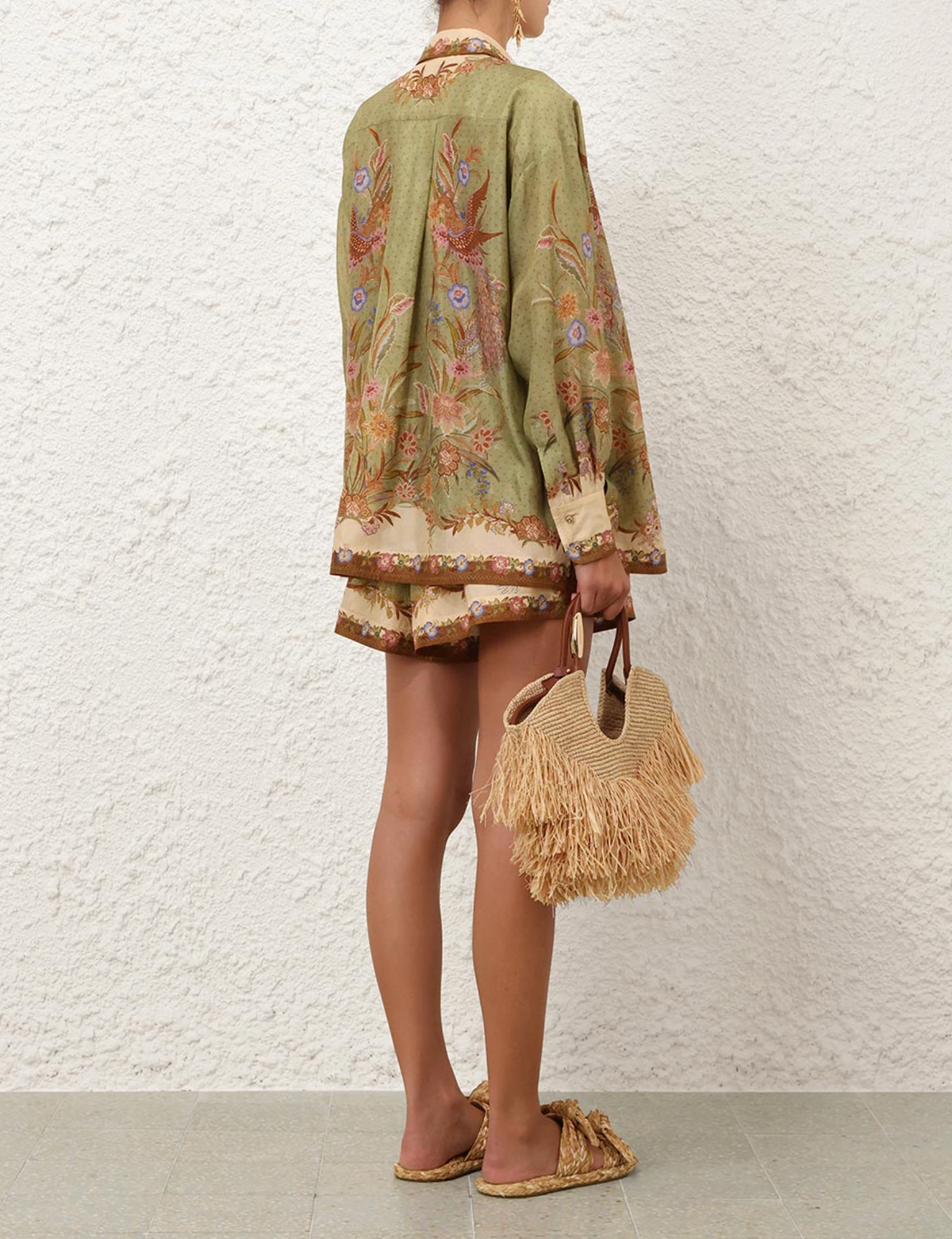 Indra Relaxed Short, Khaki Scarf