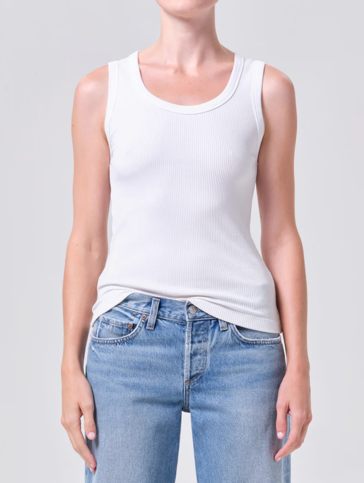 Poppy Tank, White