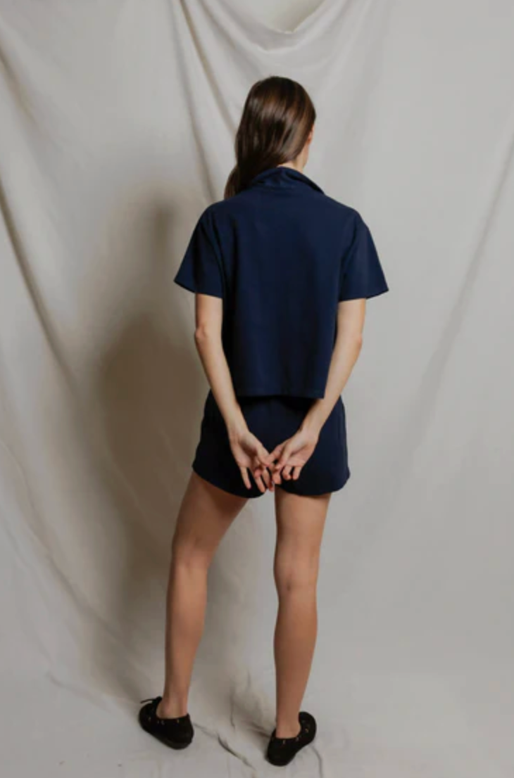 Charlie Tennessee Jersey Collar Short Sleeve, Navy