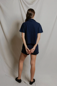 Charlie Tennessee Jersey Collar Short Sleeve, Navy