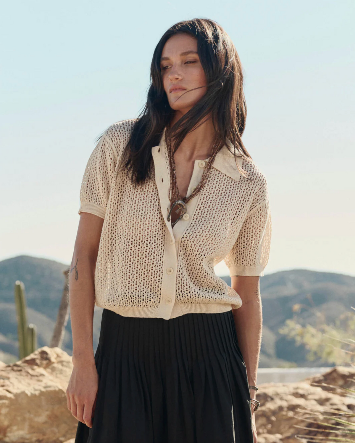 The Crotchet Polo, Cream