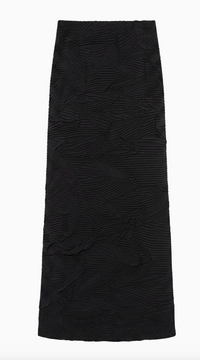 Inez Satin Skirt, Noir