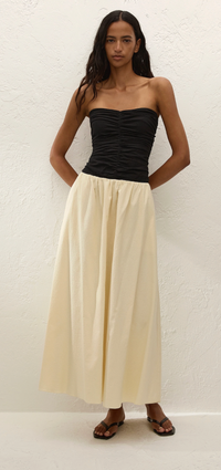 Sant Roc Maxi Dress, Black/Milk