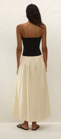 Sant Roc Maxi Dress, Black/Milk