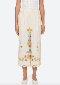 Adonna Emb Pant, Cream