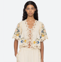 Adonna Emb Top, Cream