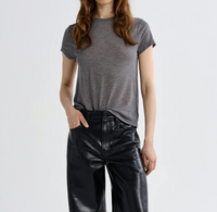 Long Line Adine Tee, Heather Grey