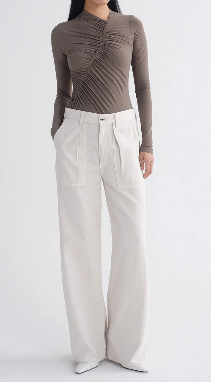 Low Curve Utility Jean, Bone