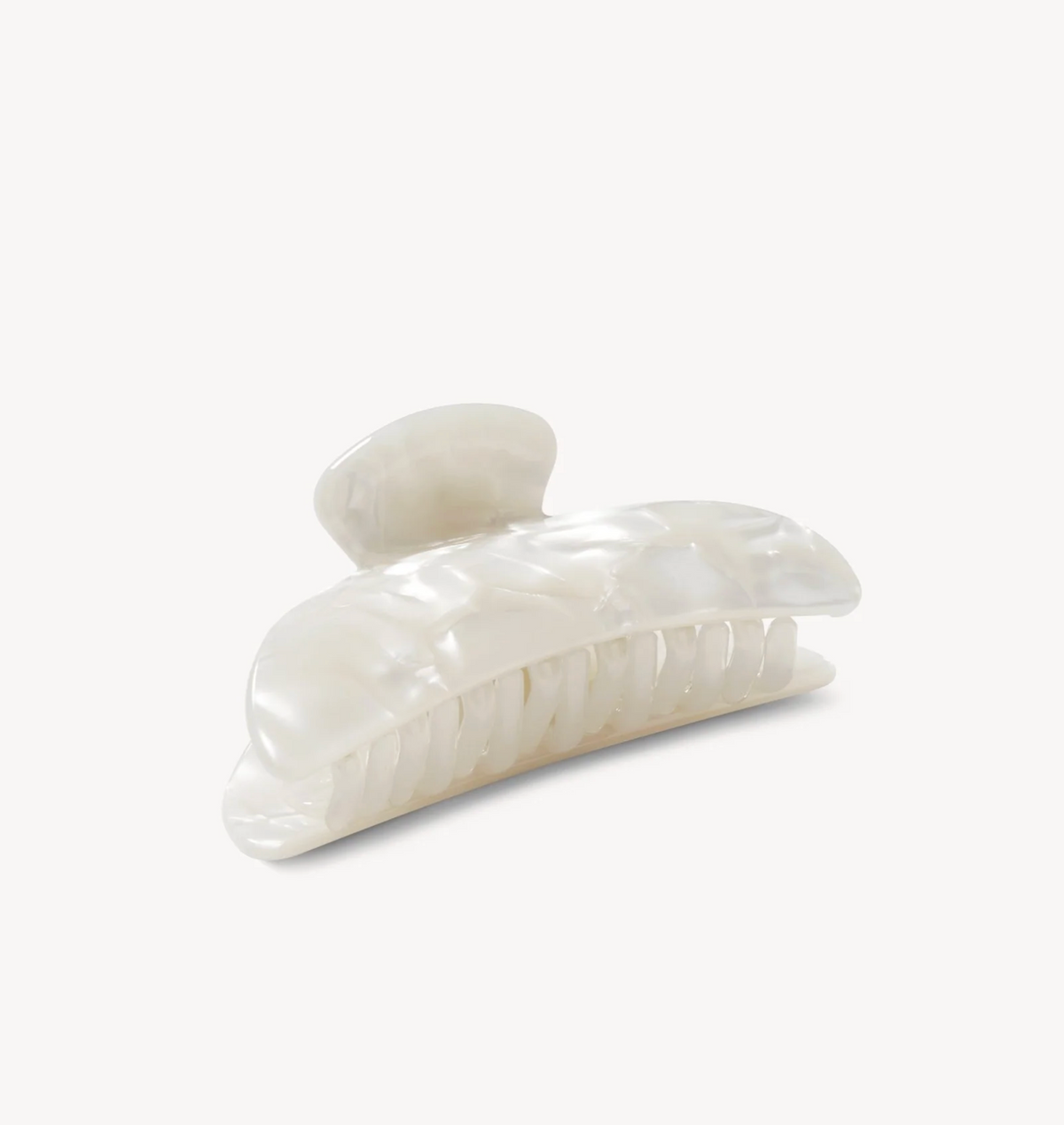 Midi Heirloom Claw, White Shell