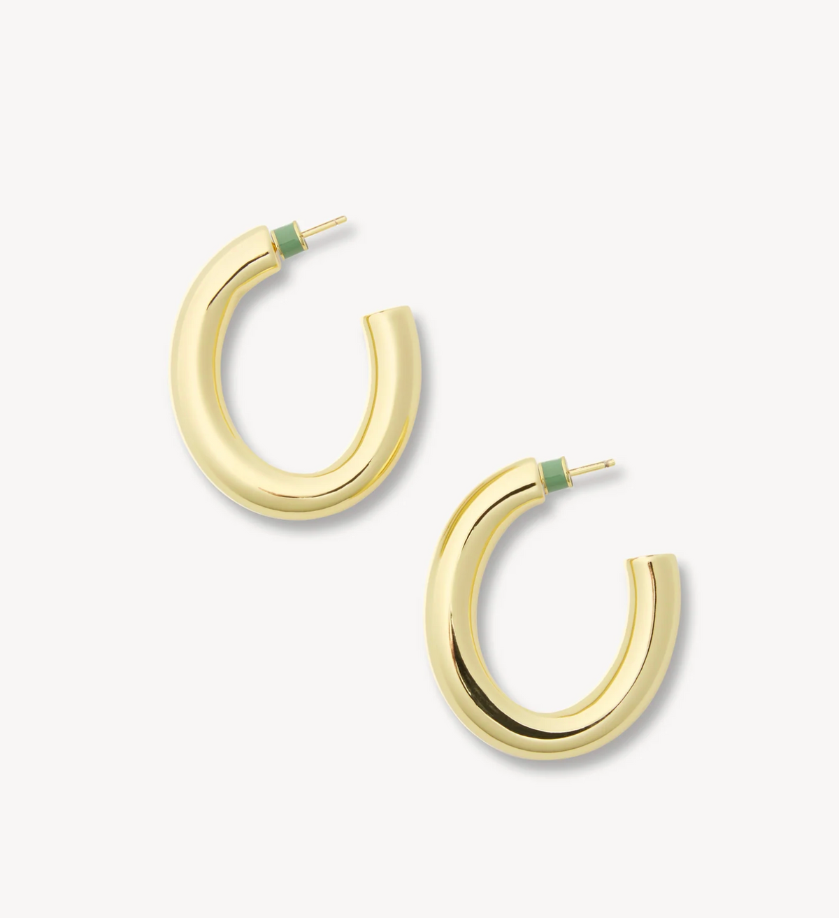 1.5" Perfect Oval Hoops, Gold