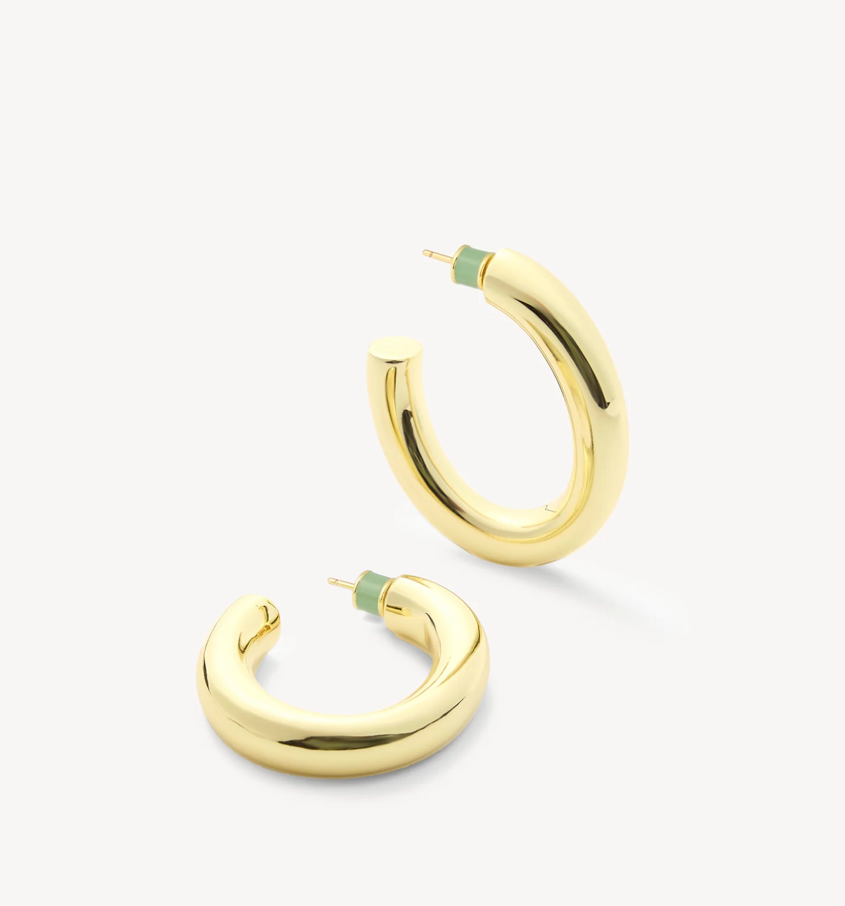 1.5" Perfect Oval Hoops, Gold