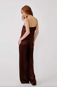 Haya Lace Trim Square Neck Silk Cami, Cinnabar