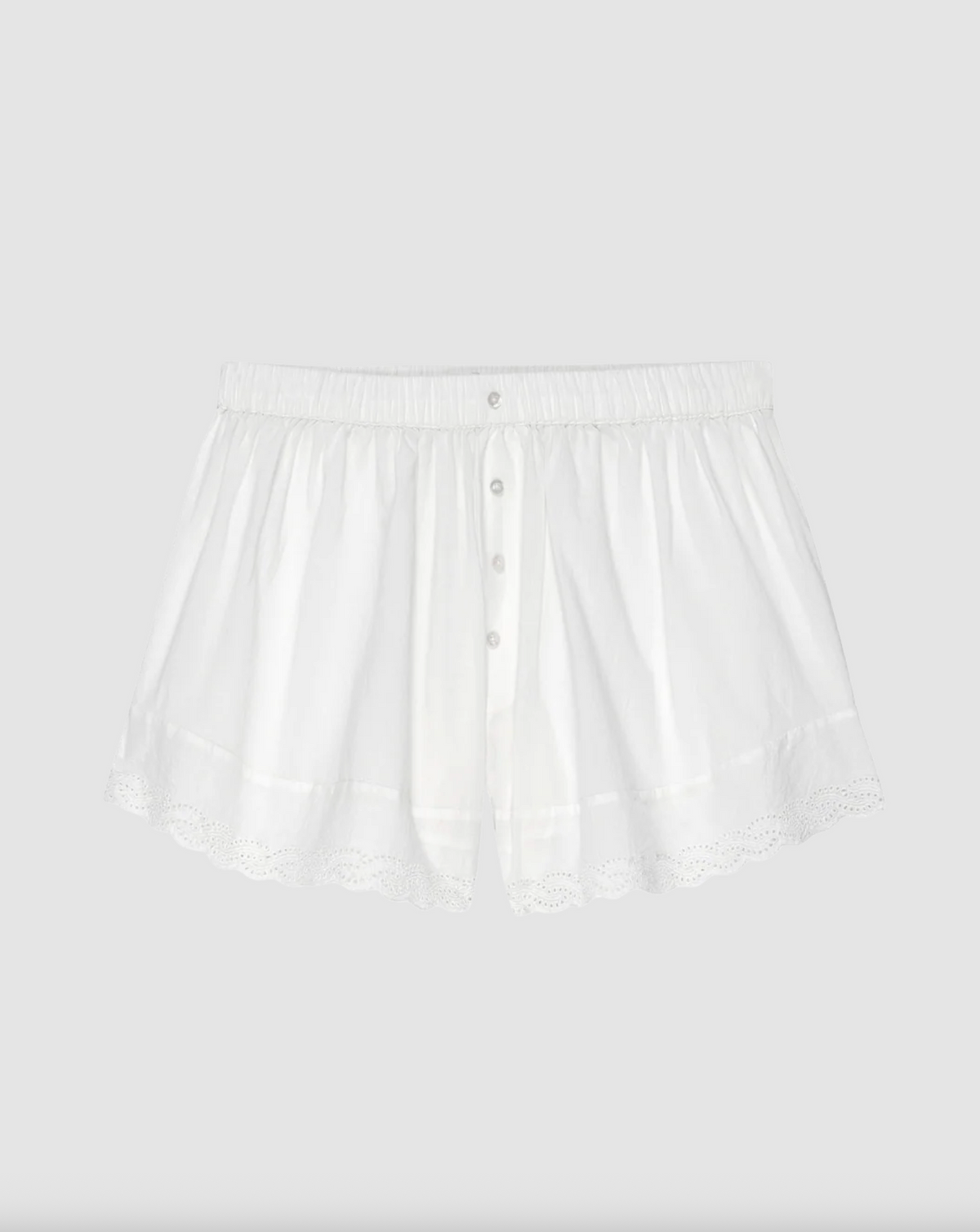 The Eyelet Tap Short, True White